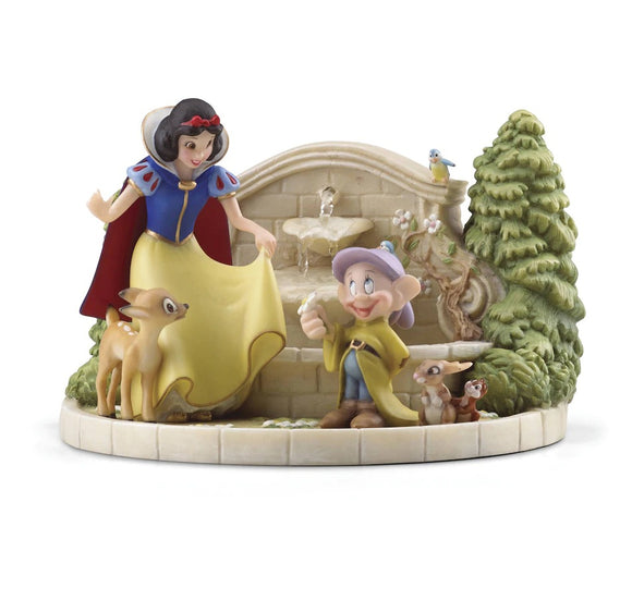 Snow White's Charming Garden Fountain Figurine by Lenox