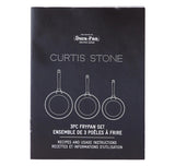Curtis Stone Dura-Pan 3-Piece Frypan Set - SLATE BLUE
