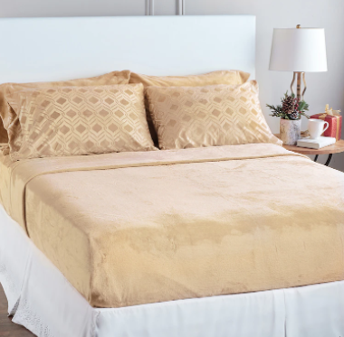 Homesuite Mink 6 Piece Sheet Set - DOUBLE - TAN