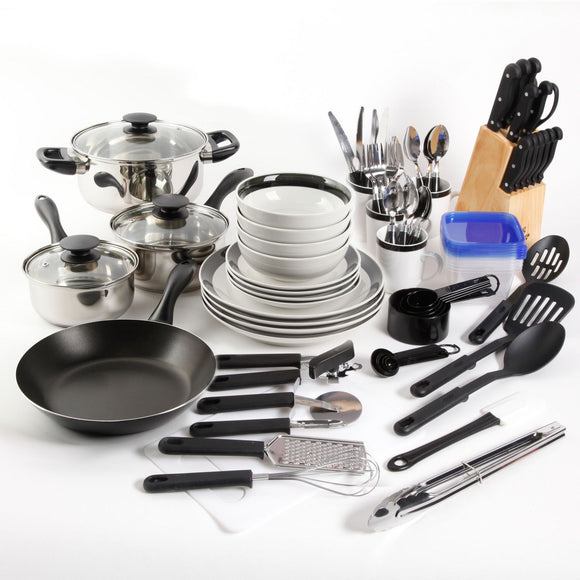 GIBSON HOME Essential Total Kitchen 83-PIECE Combo Set