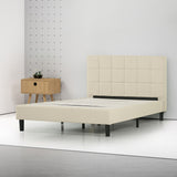 Square Stitched Upholstered Platform Bed - KING - *UNASSEMBLED/IN BOX*