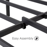 14" Heavy Duty Slat Bed Frame, Black Steel *UNASSEMBLED/IN BOX*