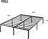 14 Inch Metal Platform Bed Frame - *UNASSEMBLED/IN BOX* - FULL