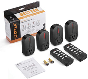 Bestten Indoor Wireless Remote Control Outlet Set