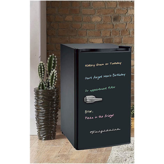 Frigidaire - Retro 3.2 Cu. Ft. Mini Fridge with Eraser Board Door - Black *SCRATCH & DENT*
