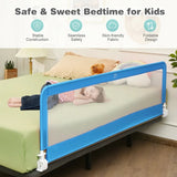 Baby Joy 71 Inch Extra Long Swing Down Bed Guardrail With Safety Straps