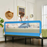 Baby Joy 71 Inch Extra Long Swing Down Bed Guardrail With Safety Straps