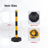 6 PACK Plastic Street Stanchions with 5FT Link Chains