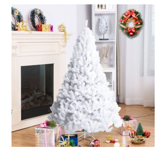 4Ft Artificial PVC Christmas Tree W/ Stand - WHITE