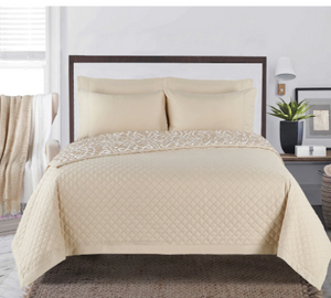 St. Clair Luxe Collection Reversible Quilt - KING - TAN