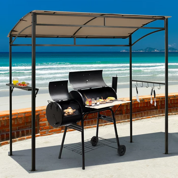 7 Ft. W x 4.5 Ft. D Steel Grill Gazebo