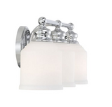 Melrose 3 Light 24 inch Polished Chrome Bathroom Vanity Light Wall Light, Savoy Lighting