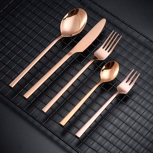 DENBIGH 30 PIECE CUTLERY, GOLD IN COLOR,