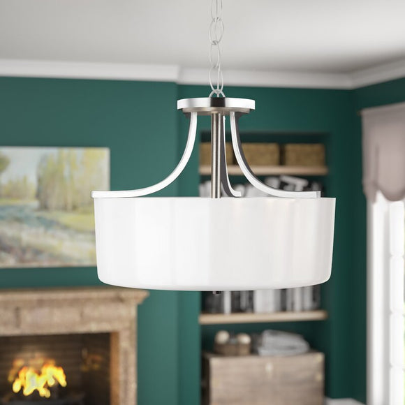 Finbar 3-Light Bowl Drum Pendant