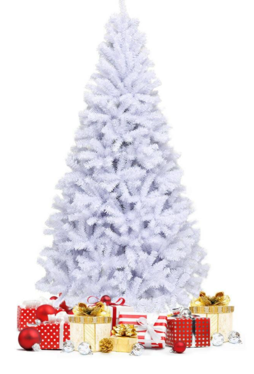 6Ft Hinged Artificial Christmas Tree Premium Pine Tree 1000 Tips w/ Metal Stand *UNLIT*