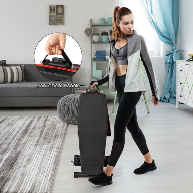 Adjustable Strength Training Bench with High Elastic Ropes