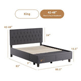 Rest Haven Nampa Upholstered Bed with Drawers - KING - *UNASSEMBLED/IN BOX*