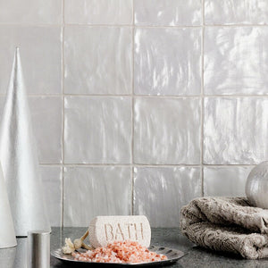 amagansett 4 x 4 straight edge ceramic tile, 1 case, made in Spain, grey