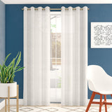 Angeline Solid Sheer Grommet Curtain Panels (Set of 2)