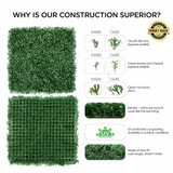 Artificial Hedges Turf Panel, Green, 36 piece set - 99 s/f