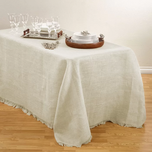 Ayalur Burlap Tablecloth 120`` x 90``
