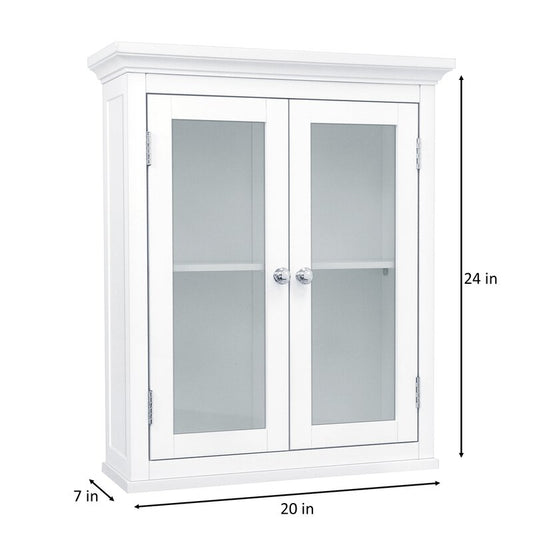 Bianca Wall Cabinet, white, fully assembled, Scratch & Dent on Top