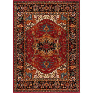 Bratton Area Rug in Red/Black