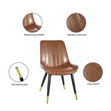 Brote Upholstered Faux Leather Side Chair