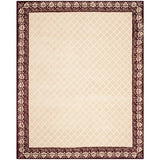 Caine Glam Hand-Knotted Ivory/Red Area Rug