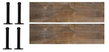 Floating Shelves Rustic Wood (Set of 2,Brown)