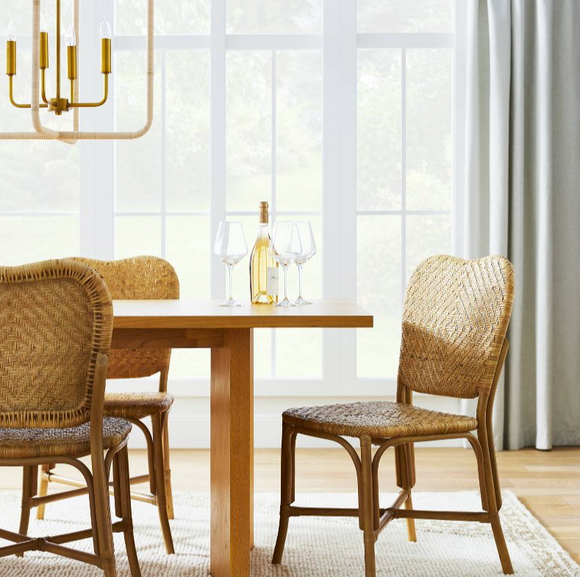 Woven Seat and Back Dining Chair