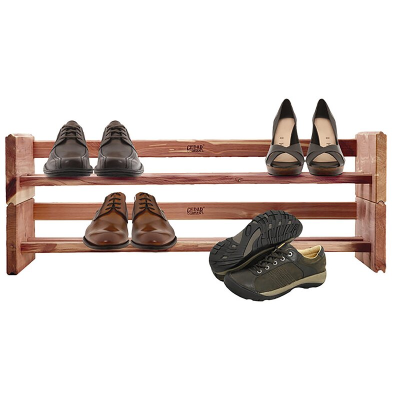 Cedar 2 Tier Shoe Rack