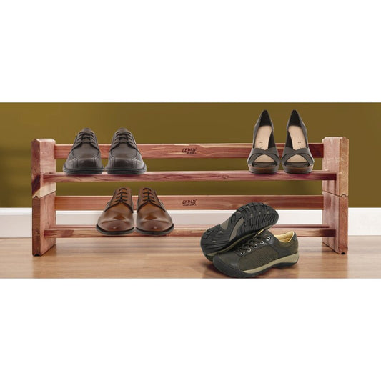Cedar 2 Tier Shoe Rack