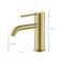 Circular Single Hole Bathroom Faucet - brushed gold