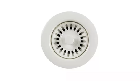 Colour Disposal Flange 3.5' Opening, white