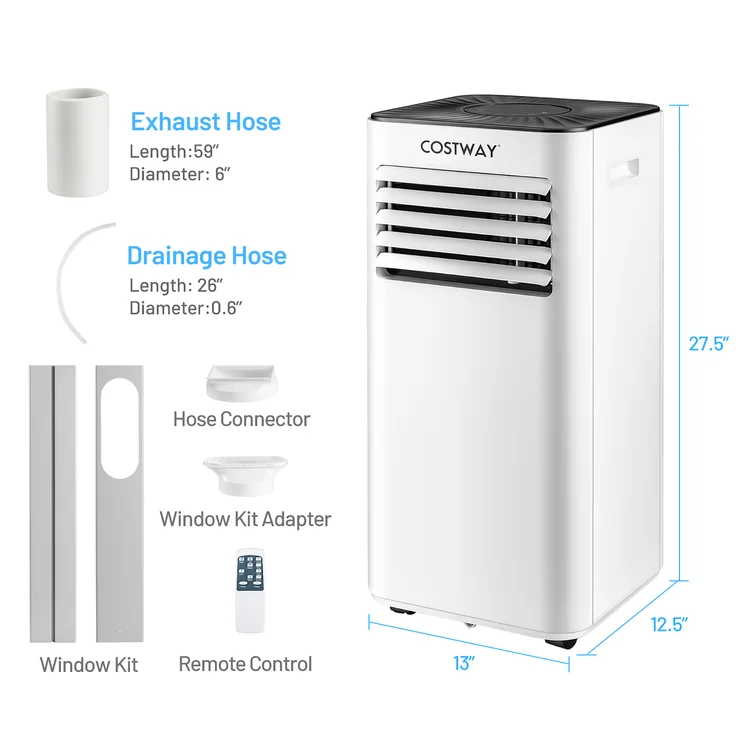Costway Portable Air Conditioner 10000 Btu, with dehumidifier *SCRATCH & DENT* - FP10050US-WH-SD