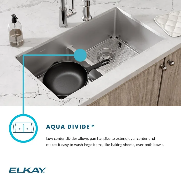 Crosstown Stainless Steel Double Sink, 33 x 22, Scratch & Dent, dual mount, 1 hole