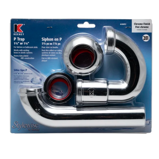 P-Trap Kit, Chrome, 1.5`` to 1.25``