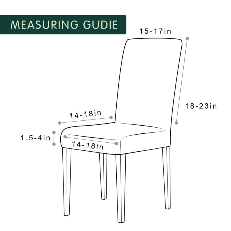 Dierfeut Box Cushion Dining Chair Cover, set of 4, camel