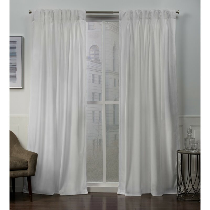 Pinch Pleat Donna, Heavyweight Room Darkening Velvet panels, winter white, 2 piece