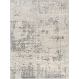 Dov Abstract Area Rug in Grey/Cream - 7'10" x 10'3"