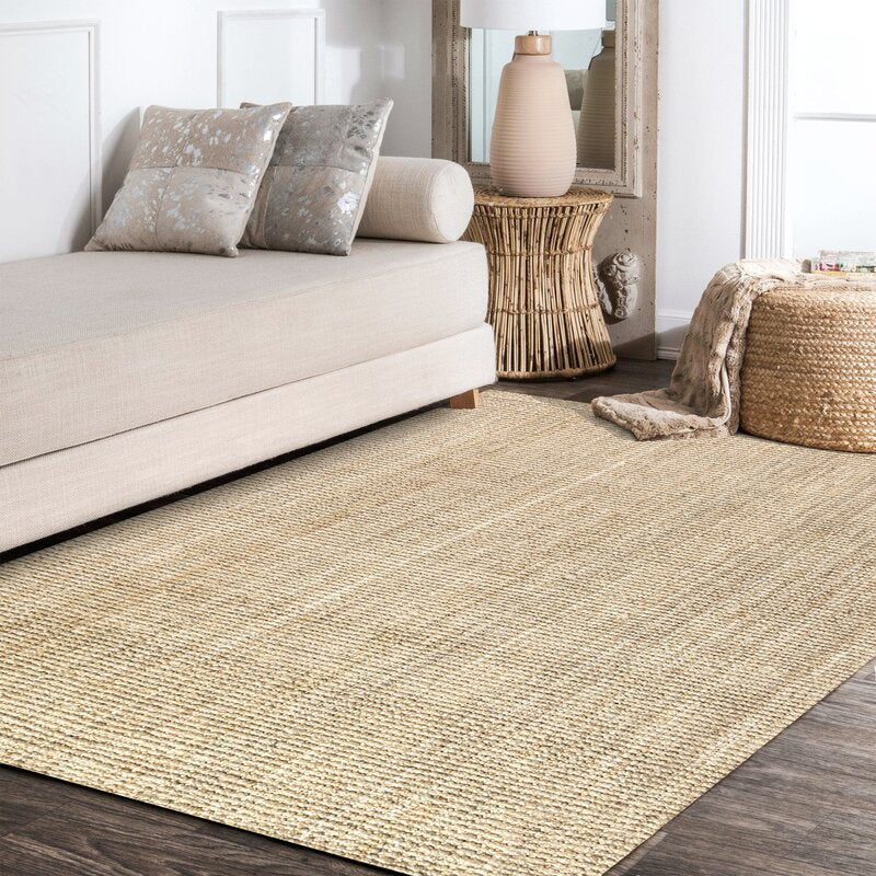Ehmann Handmade Braided Jute/Sisal Ivory Area Rug -  5' x 8'