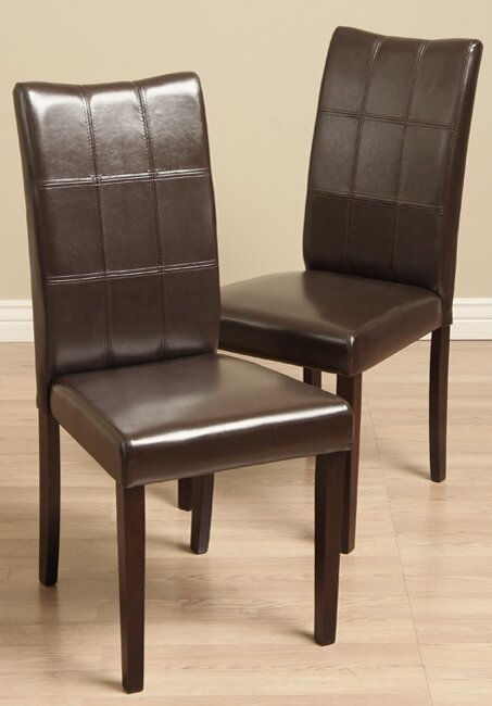 Etelvina Tufted Side Chair in Brown