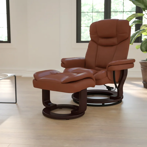 Contemporary Multi Position Recliner, brown