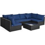 The Selena, 7 Piece Wicker set *FULLY ASSEMBLED*