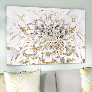 Floralia Blanc - Wrapped Canvas Graphic Art
