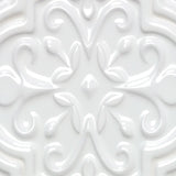 Florid Lantern 6.25" x 7.25" Straight Edge Ceramic Singular Subway Tile, white