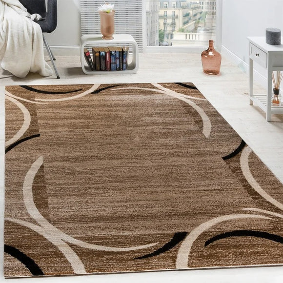 Foerster Abstract Area Rug in Beige - 6'7