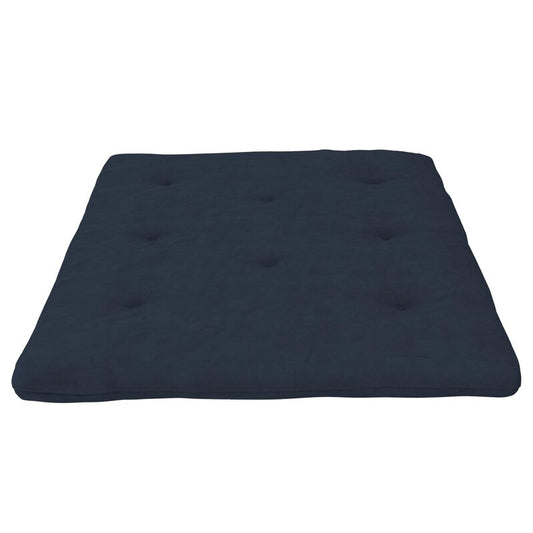 6`` Fiber Futon Mattress, Navy, Full, buttonless