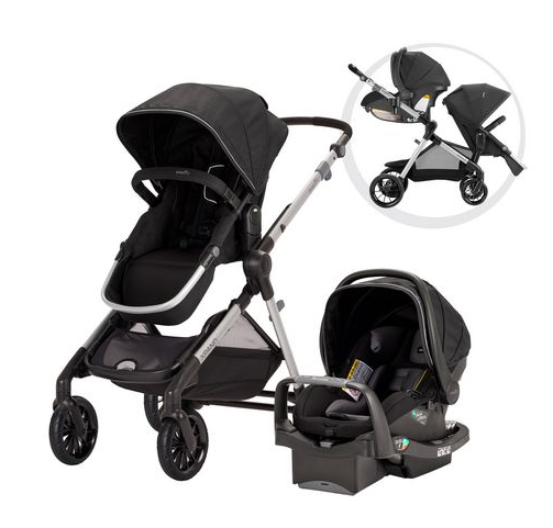 Evenflo Pivot Xpand Modular Travel System With SafeMax Infant Car Seat - Stallion